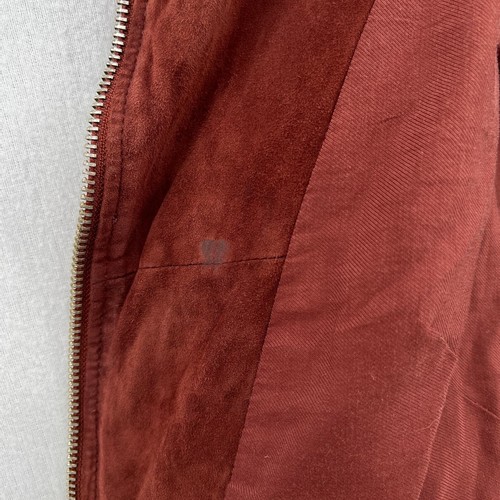Giacca motociclista ALLSAINTS treccia balfern scamosciata donna 6 bordeaux marrone moto zip - Foto 17 di 20