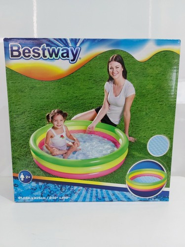 (NEW) Inflatable Toddler Paddling Swimming Pool - 3 Ring Inflatable Float - Picture 9 of 11