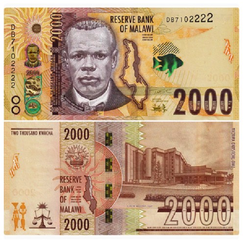 2022 Malawi 2000 Kwacha P 70 UNC NEW Banknote - Picture 2 of 2