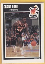 1989-90 FLEER BASKETBALL GRANT LONG ROOKIE #82 HEAT NMMT/NMMT+ *90421