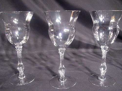 Cambridge Glass Water Goblet Clear 3126 Set of 4 - Picture 5 of 12