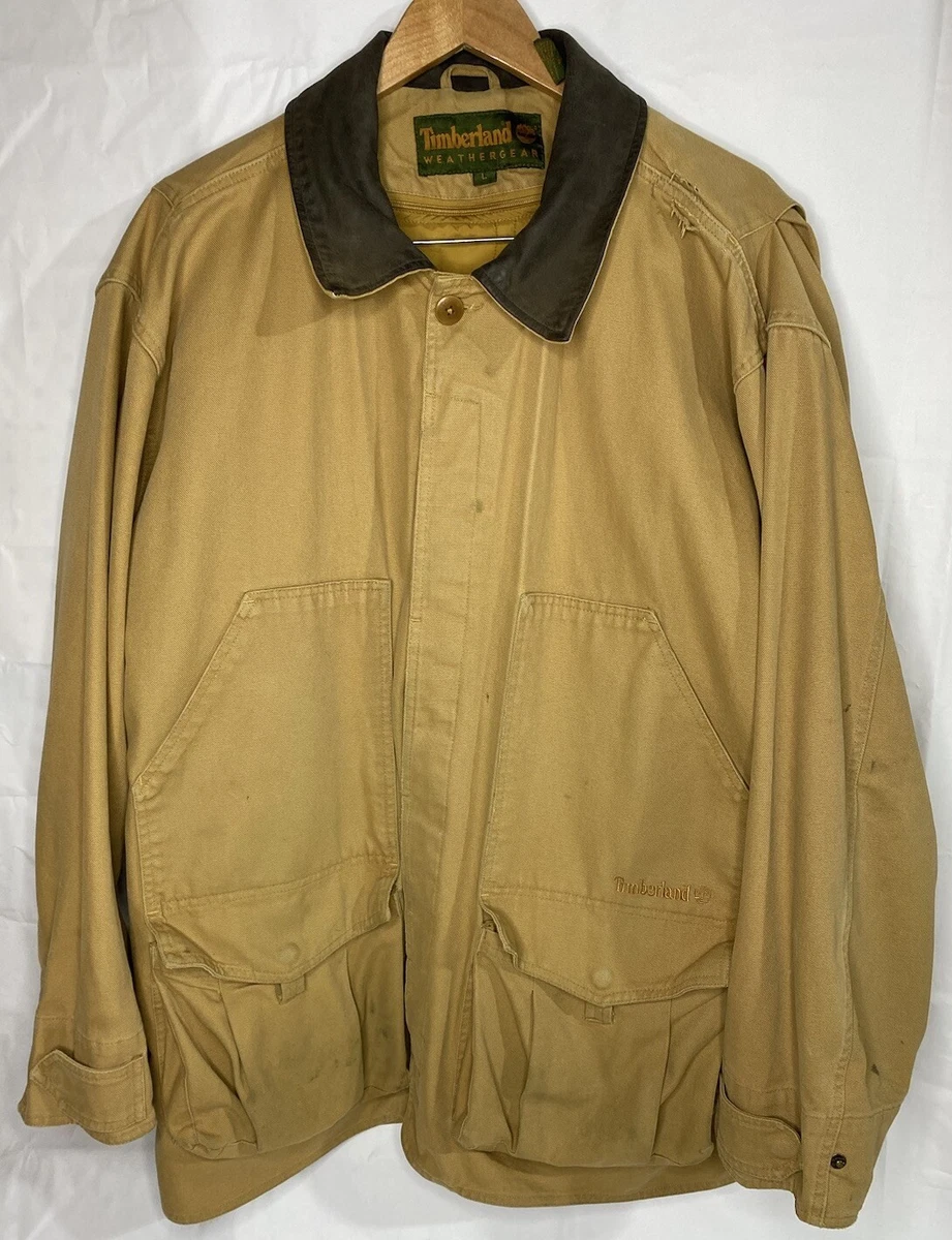 Timberland Weathergear Work Field Barn Jacket Zip Lining Leather