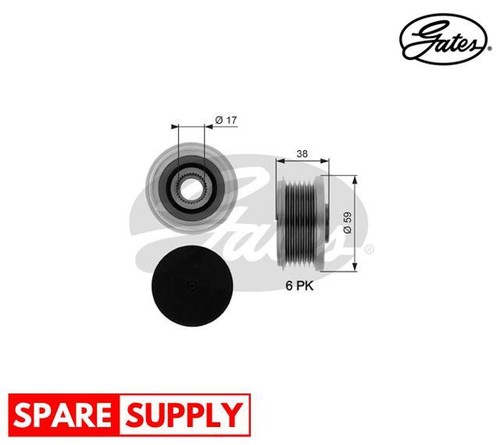 ALTERNATOR FREEWHEEL CLUTCH FOR CITROËN FIAT PEUGEOT GATES OAP7282 - Picture 1 of 7