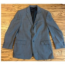 Jos A Bank Men's Sport Coat Gray 100 Wool Two Button Blazer Suit Jacket 43R