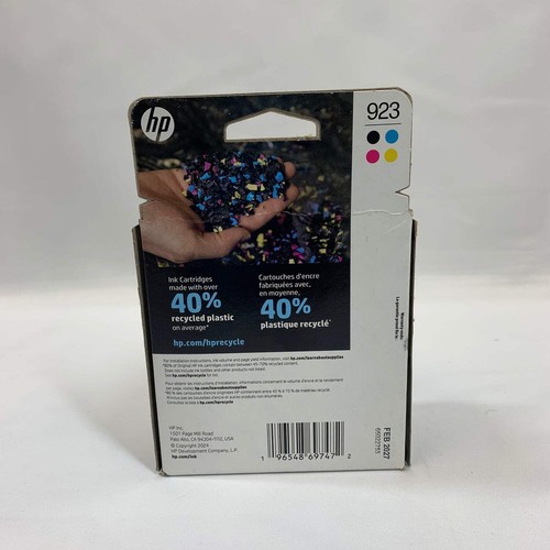 New HP 923 6C3Y6LN Black, Yellow, Cyan and Magenta Ink Cartridge - Picture 2 of 5