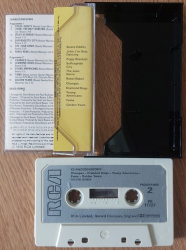 2 x DAVID BOWIE UK 1st Issue Cassette Albums HUNKY DORY & CHANGESONEBOWIE ☆RaRe☆ - Picture 5 of 7