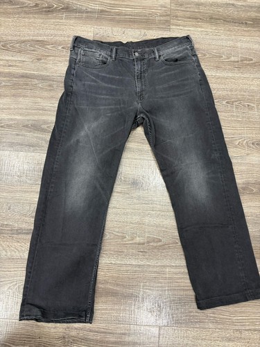 Levis 569 Jeans Mens 38x32 (38x30) Black Loose Fit Straight Leg Relaxed Stretch