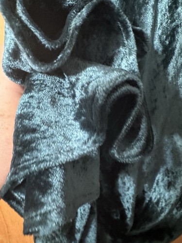 VTG NOUGAT Green Crushed Velvet MAXI Dress Women’s Sz 2 whimsigoth Bias India - Picture 24 of 24