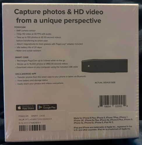 PogoCam wearable camera Photo & HD Video Camera for Glasses - Picture 2 of 4
