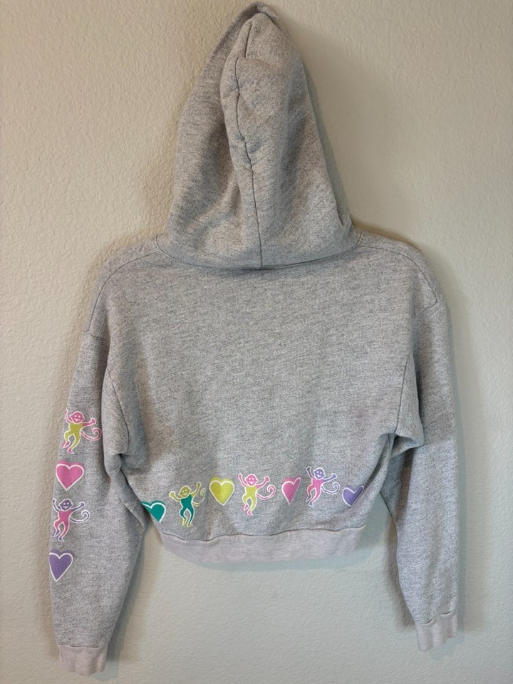 Roller Rabbit Monkey & Heart Zip Hoodie XS | eBay