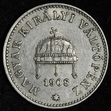 1908 Austia-Hungary 20 Filler E398 STDG