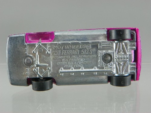 Vintage 1970 Hot Wheels Redline Diecast Pink Magenta Ferrari 512S HK Restoration - Picture 7 of 8