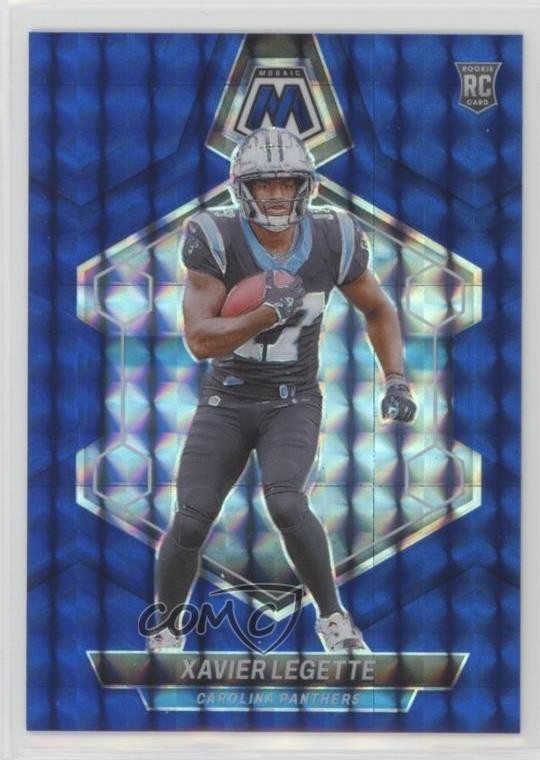 2024 Panini Mosaic Rookies Blue Prizm 70/99 Xavier Legette #332 Rookie RC