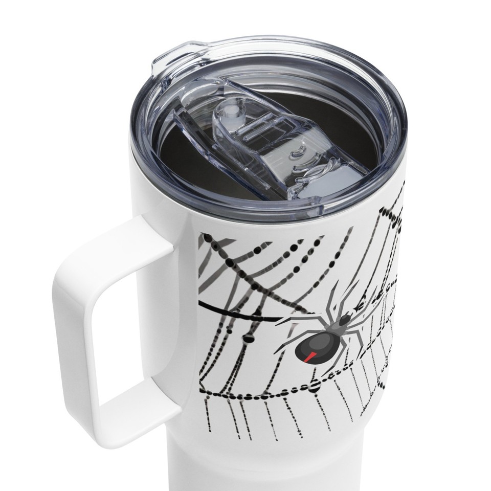 Halloween Travel Mug Spider Web Spiders 25oz 40oz Stainless Steel Hot ...