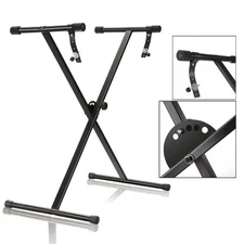 Pro Series Portable Single-X Keyboard Stand with Locking Straps APL1157, One-...