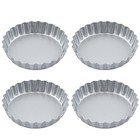 4pcs Carbon Steel Baking Mold Egg Tart Baking Trays Cake Non-stick cake mold