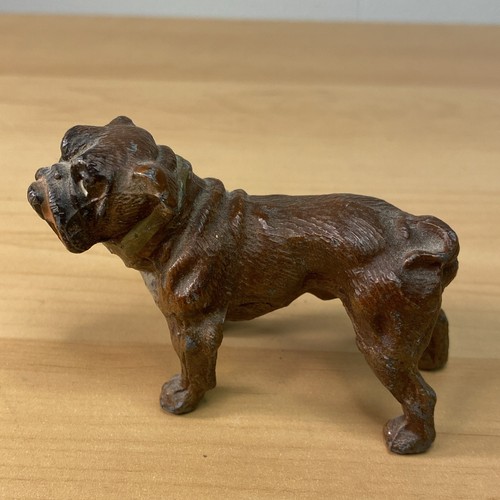 ANTIKE DEUTSCHE MINIATUR BEMALT METALL BULLE HUND Miniatur realistisch Gusseisen 3 Zoll - Bild 2 von 7