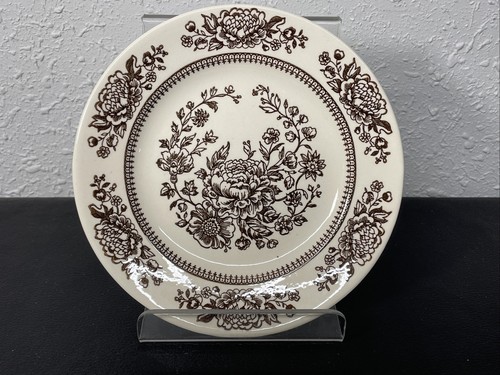 8 Vintage Royal China Americana Sussex Ironstone Brown White 6-3/8” Bread Plates - Picture 13 of 19