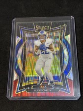 2024 Panini Select - Concourse Blake Corum #9 Red & Black Shock Prizm (RC)