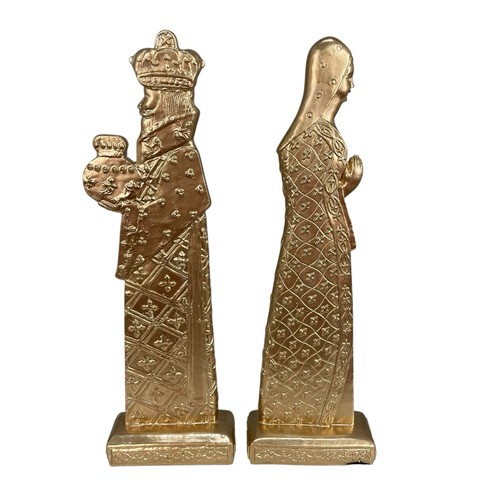 Mittelalter Stil Moderne Krippe Set Gold Metallic Weihnachtsdeko 7-teiliges Set - Bild 5 von 15