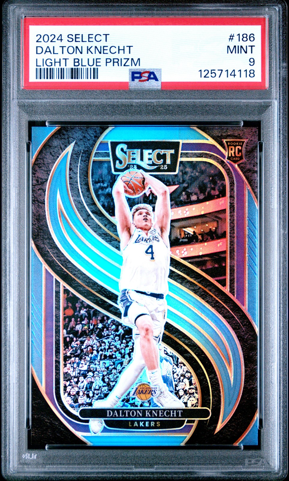 2024 PANINI SELECT LIGHT BLUE PRIZM #186 DALTON KNECHT 275/299 PSA 9