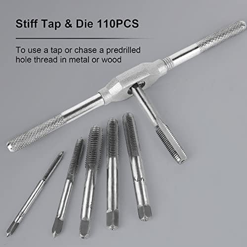 110 PCS Metric Tap and Die Set M2-M18 Storage Case Accessories Complete Kit - Picture 5 of 6