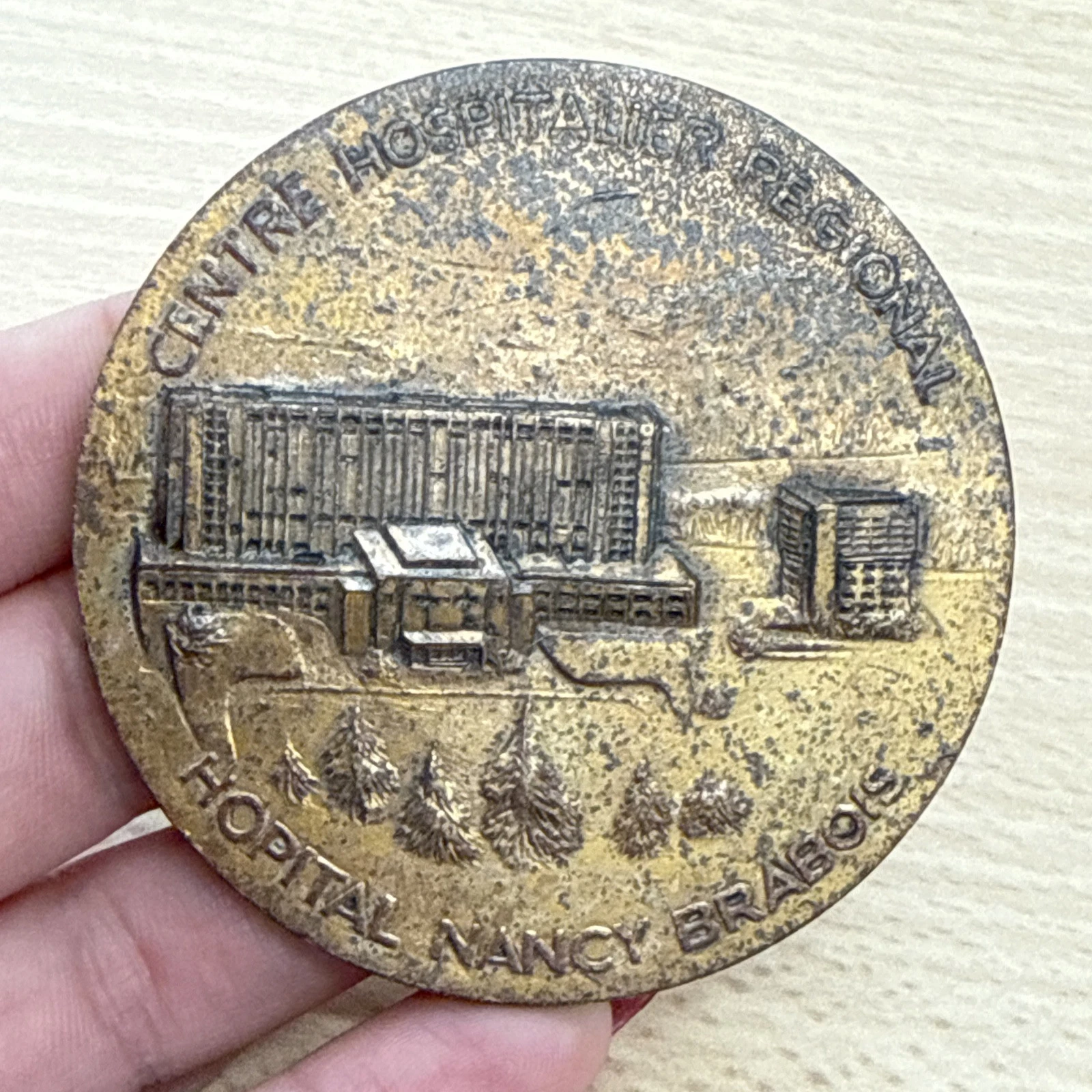 Médaille Centre Hospitalier Régional Hôpital Nancy Brabois En Bronze