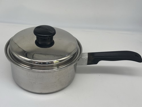 Vintage Kitchen Craft 2 Quart Stainless Steel 3 Ply Pot/Sauce Pan w/Lid USA - Picture 3 of 12