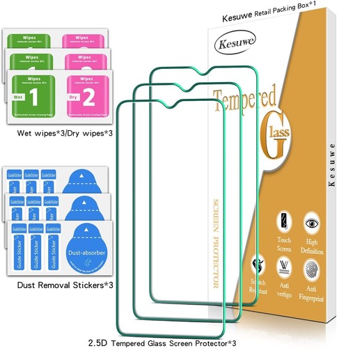 [3er Pack] OnePlus 7T Displayschutzfolie 9H Hartglas Anti-Kratzer Kesuwe - Bild 4 von 4