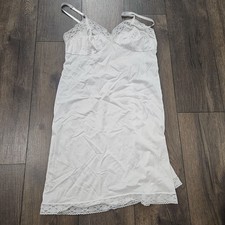Vintage White Slip Dress with Lace Trim