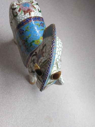 Cloisonne Horse Brass Chinese - Picture 6 of 20
