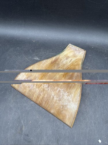 (1) Vintage Slag Stained Curved Bent Glass Lamp Shade Replacement Panel READ - Picture 1 of 10