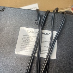 Atari Flashback 8 Black Console and two controllers, no power cord as is Box