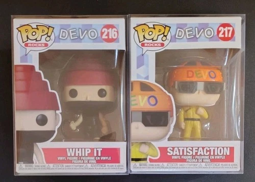 POP FUNKO ROCKS DEVO WHIP IT & SATISFACTION BOTH NEW UNOPENED