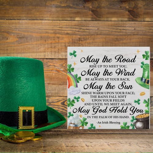 Irish Blessing Decor St. Patricks Day Decor, Rustic an Irish Blessing Wood Si... - Bild 5 von 6