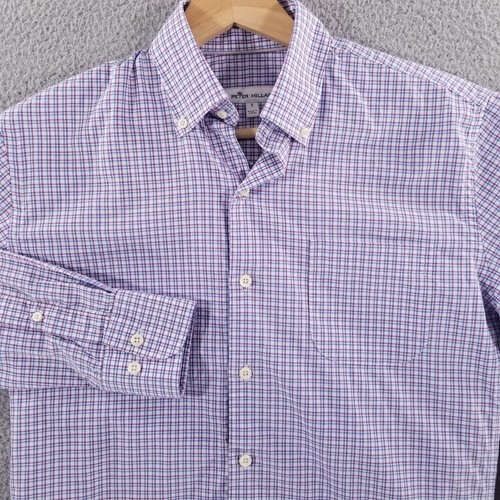 Peter Millar Shirt Small Silk Blend Performance Sport Jefferson Crown Commuter - Picture 2 of 15