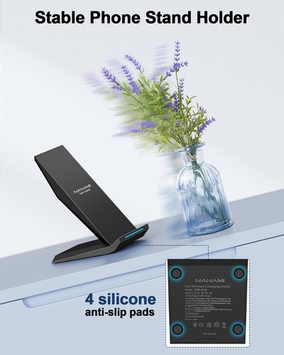 Fast Wireless Charger, 15W Qi Certified Wireless Charging Stand Compatible iP... - Picture 6 of 6