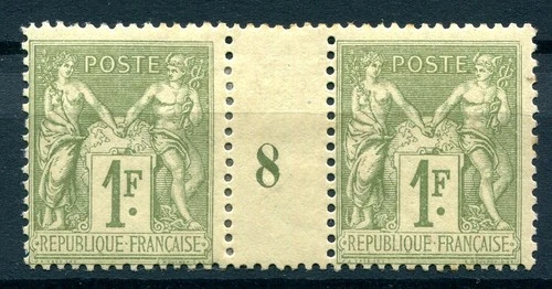 France-Michel 67 II Pair with Print Year (Yvert 82 mil. 9) unused*/MH