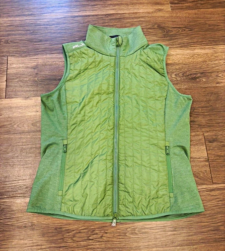 RLX Ralph Lauren Green Quilted Full Zip Vest w/ Zipped Pockets, M - product listing photo