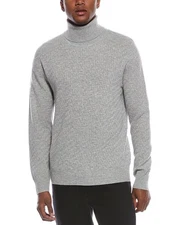 Kier + J Fancy Stitch Wool & Cashmere-Blend Turtleneck Sweater Men's