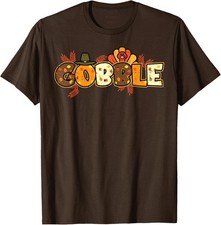 Turkey Cute Happy Thanksgiving Day Design Gobble Unisex T-Shirt