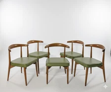 Lawrence Peabody Model 303 Dining Chairs – Nemschoff – Mid Century Modern Walnut