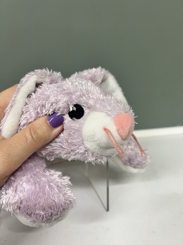 Ty Lux HuggyBunny Plush Rabbit Purple Rattle BABY Pluffies 2001 Stuffed Animal - Imagen 2 de 10
