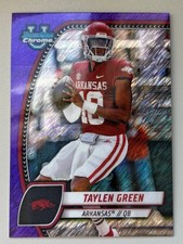 2024 Bowman University Chrome - Taylen Green #169 Purple Shimmer Refractor (RC)