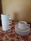 A C F Italian Espresso Cups And Saucers. Vintage. Set Of Four