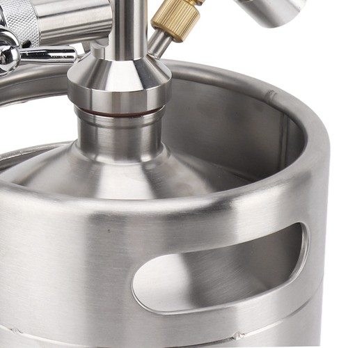 Mini Bier Keg Growler 5L Stainless Steel Portable Pressurized Dispenser Home KU - Photo 13/23