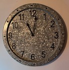 Large 20” Galvanized Metal Wall Clock Rustic Farmhouse Decor Tested Working