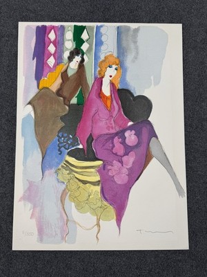 Itzchak Tarkay Signed Numbered 11/350 Serigraph On Wove Paper w/ COA 16''x12''