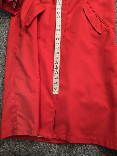 Coat Womens Trench Misty Harbor Red Wool Blend Zip Out Liner Size 10 vtg - Picture 10 of 10