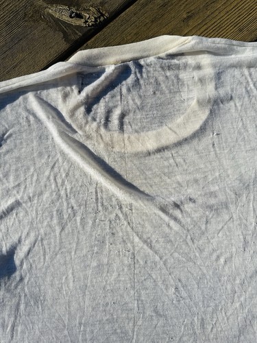 Vintage 70s Lazarus Band T Shirt Live Fast Burn Bright Size XL Paper Thin - Picture 12 of 13